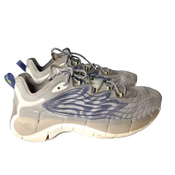 Reebok Zig Kinetica II Boulder Grey Dark Orchid  White Running Shoes Men\'s 9.5 main image 9